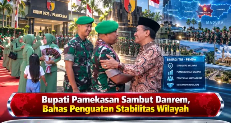Bupati Pamekasan Sambut Danrem, Bahas Penguatan Stabilitas Wilayah