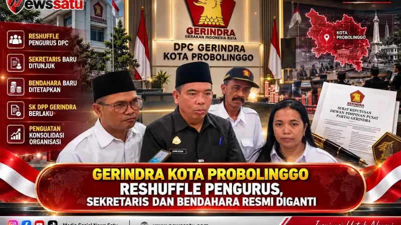 Gerindra Kota Probolinggo Reshuffle Pengurus, Sekretaris Dan Bendahara Resmi Diganti