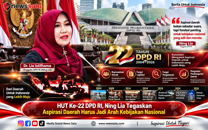 HUT Ke-22 DPD RI, Ning Lia Tegaskan Aspirasi Daerah Harus Jadi Arah Kebijakan Nasional