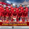 Indonesia Masuk Grup G FIFA U-15 2026, Ini Daftar Lima Lawan Garuda Muda
