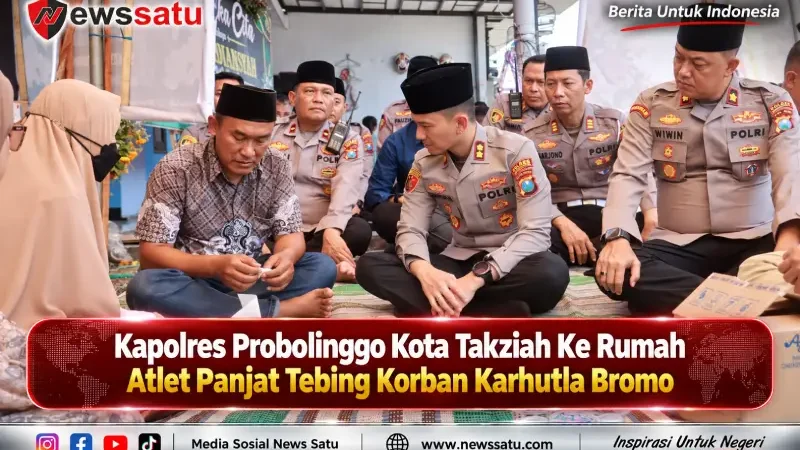 Kapolres Probolinggo Kota Takziah Ke Rumah Atlet Panjat Tebing Korban Karhutla Bromo
