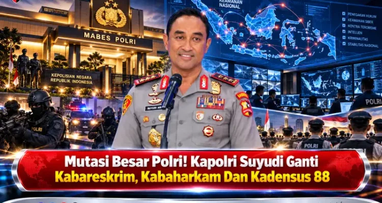 Mutasi Besar Polri! Kapolri Suyudi Ganti Kabareskrim, Kabaharkam Dan Kadensus 88