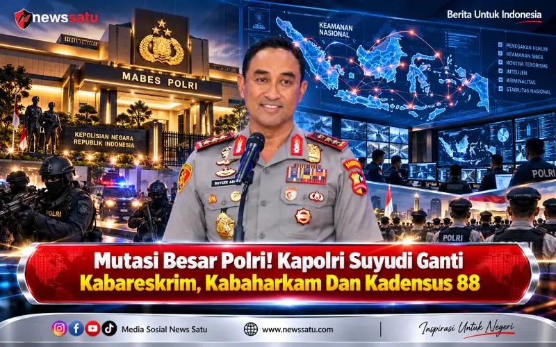 Mutasi Besar Polri! Kapolri Suyudi Ganti Kabareskrim, Kabaharkam Dan Kadensus 88