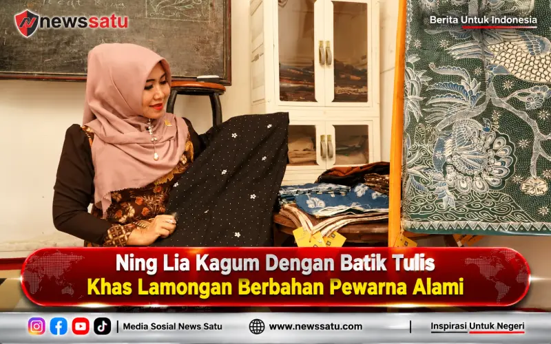 Ning Lia Kagum Dengan Batik Tulis Khas Lamongan Berbahan Pewarna Alami