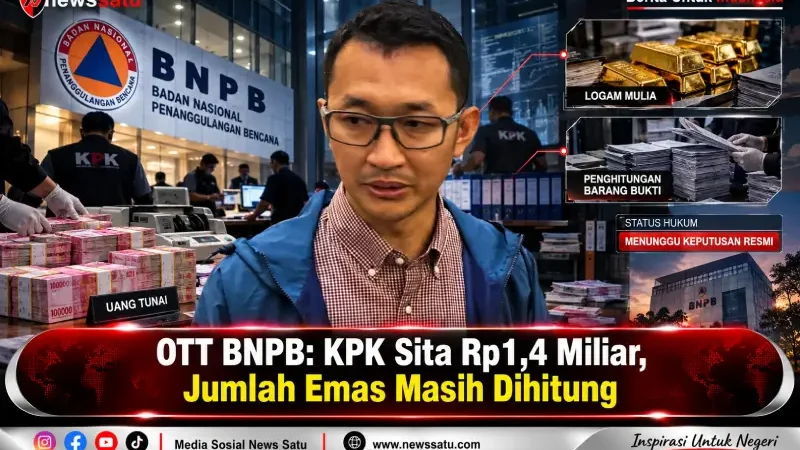OTT BNPB: KPK Sita Rp1,4 Miliar, Jumlah Emas Masih Dihitung
