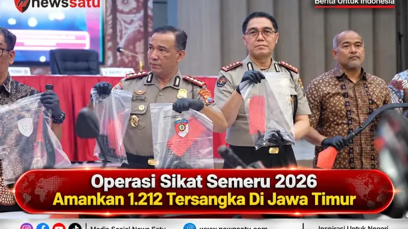 Operasi Sikat Semeru 2026 Amankan 1.212 Tersangka Di Jawa Timur