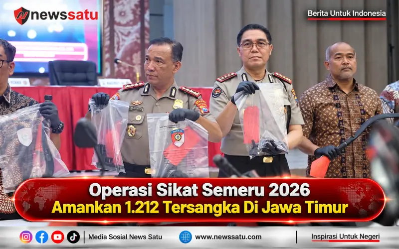 Operasi Sikat Semeru 2026 Amankan 1.212 Tersangka Di Jawa Timur