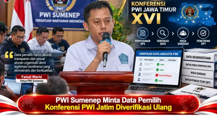 PWI Sumenep Minta Data Pemilih Konferensi PWI Jatim Diverifikasi Ulang