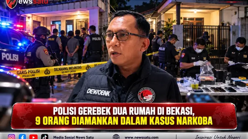 Polisi Gerebek Dua Rumah Di Bekasi, 9 Orang Diamankan Dalam Kasus Narkoba