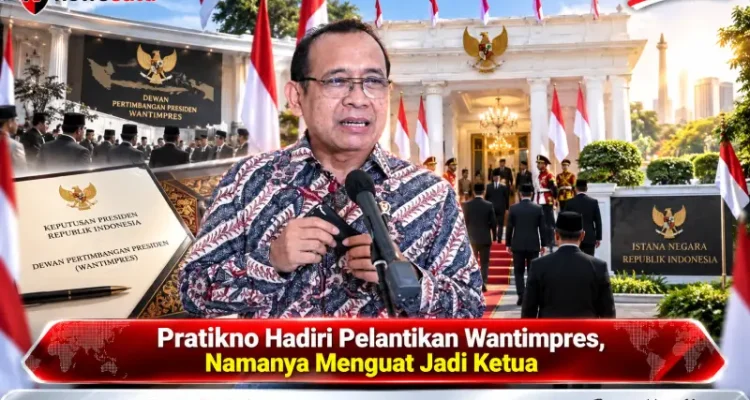 Pratikno Hadiri Pelantikan Wantimpres, Namanya Menguat Jadi Ketua