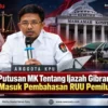 Putusan MK Tentang Ijazah Gibran Masuk Pembahasan RUU Pemilu