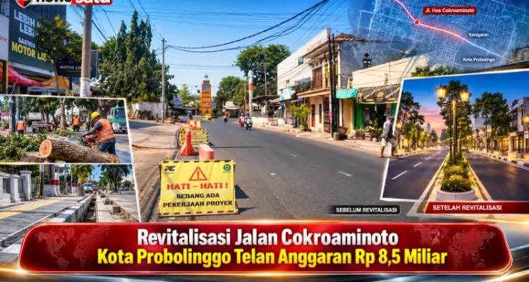 Revitalisasi Jalan Cokroaminoto Kota Probolinggo Telan Anggaran Rp 8,5 Miliar