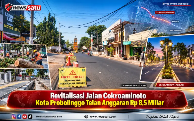 Revitalisasi Jalan Cokroaminoto Kota Probolinggo Telan Anggaran Rp 8,5 Miliar