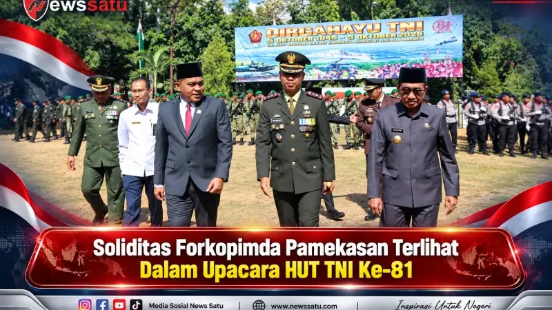 Soliditas Forkopimda Pamekasan Terlihat Dalam Upacara HUT TNI Ke-81