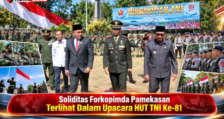 Soliditas Forkopimda Pamekasan Terlihat Dalam Upacara HUT TNI Ke-81