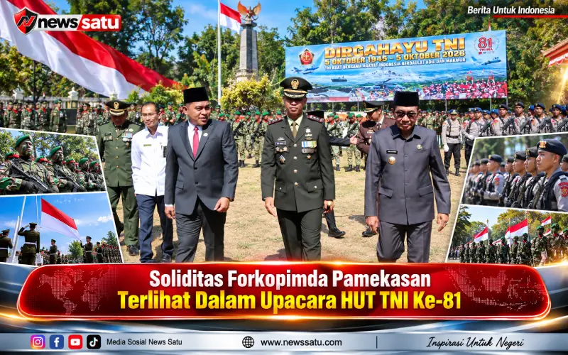 Soliditas Forkopimda Pamekasan Terlihat Dalam Upacara HUT TNI Ke-81