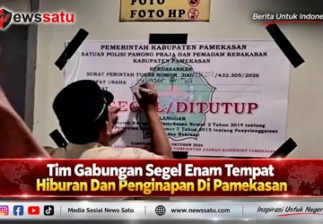 Tim Gabungan Segel Enam Tempat Hiburan Dan Penginapan Di Pamekasan