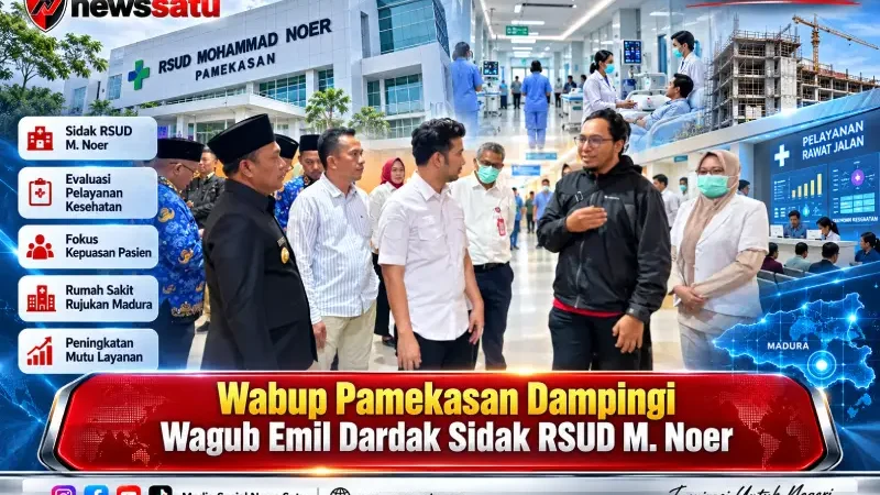 Wabup Pamekasan Dampingi Wagub Emil Dardak Sidak RSUD M. Noer