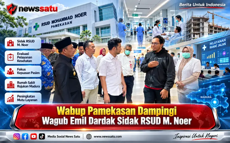 Wabup Pamekasan Dampingi Wagub Emil Dardak Sidak RSUD M. Noer
